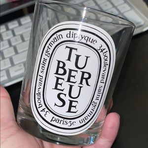 Diptyque empty Tubereuse 190g glass candle jar